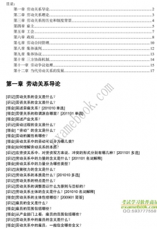 【真题附赠/无需下单】自考《03325劳动关系学》大纲必考知识点提纲【据程延园/中国劳动社会保障2005版】