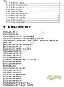 【购真题附赠/无需下单】自考《05373物流企业管理》大纲必考知识点提纲【据方虹/高教2005年版】