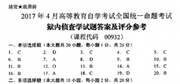【必备】自考《00932狱内侦查学》历年真题及答案
