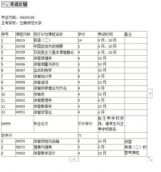 云南自考《04020100体育教育（本科）》考试计划及学习指南